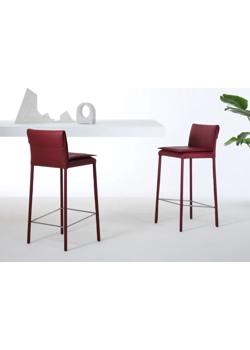 Agata Deluxe Sgabello - Gamba Verniciata Sgabelli imbottiti Julia